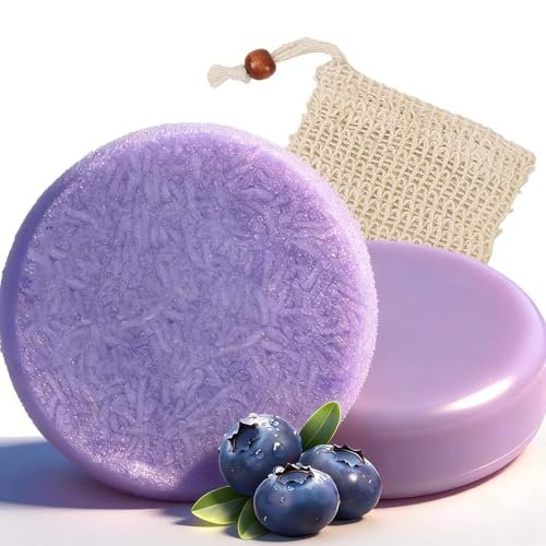 Blueberry Fields Shampoo & Conditioner Bundle Bars – 2 Pack for Thinning Hair & Frizz Control - görsel 2