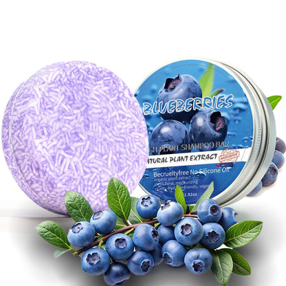 Blueberry Fields Shampoo & Conditioner Bundle Bars – 2 Pack for Thinning Hair & Frizz Control