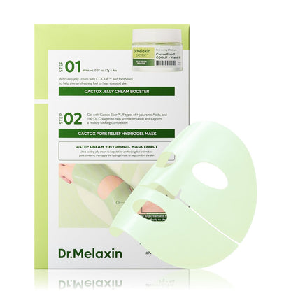Dr.Melaxin CACTOX DE-PUFFING PORE TOX GEL MASK 4EA – Cactus Cooling Mask for Puffiness & Pore Tightening Avelisse