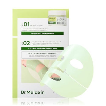 Dr.Melaxin CACTOX DE-PUFFING PORE TOX GEL MASK 4EA – Cactus Cooling Mask for Puffiness & Pore Tightening Avelisse
