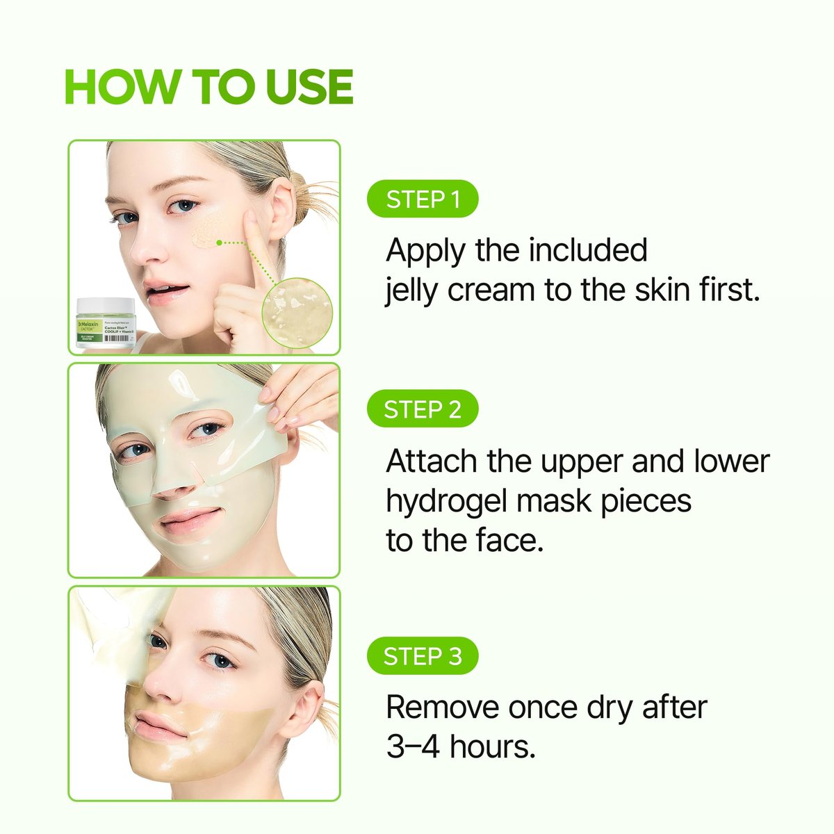 Dr.Melaxin CACTOX DE-PUFFING PORE TOX GEL MASK 4EA – Cactus Cooling Mask for Puffiness & Pore Tightening Avelisse