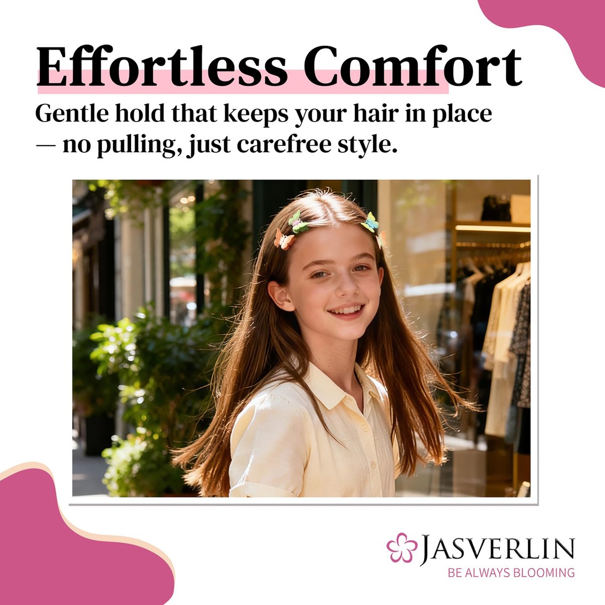 JASVERLIN Mini Butterfly Hair Clips for Girls - 50 Pack Pastel Flutter, Cute Y2K Aesthetic Hair Accessories, Tiny Claw Clips for Kids Teens, Small Colorful Barrettes for Braids Festival Styling - görsel 11