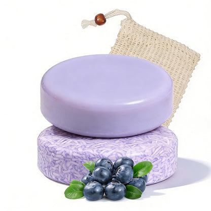 Blueberry Fields Shampoo & Conditioner Bundle Bars – Natural Blueberry Extract for Hair Thinning & Frizz, Unisex (1 SET) Avelisse