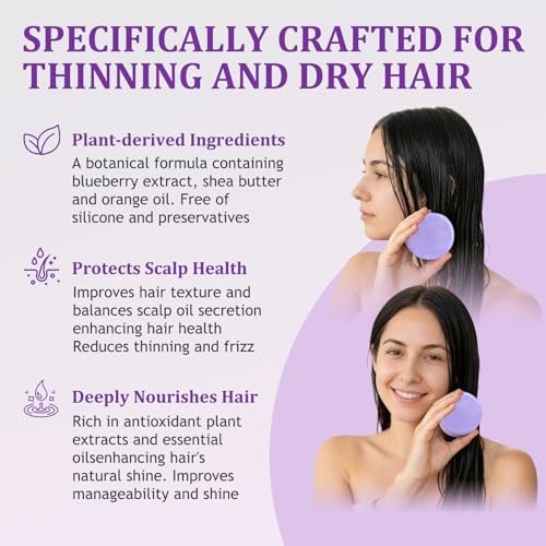 Blueberry Fields Shampoo & Conditioner Bundle Bars – Natural Blueberry Extract for Hair Thinning & Frizz, Unisex (1 SET) Avelisse