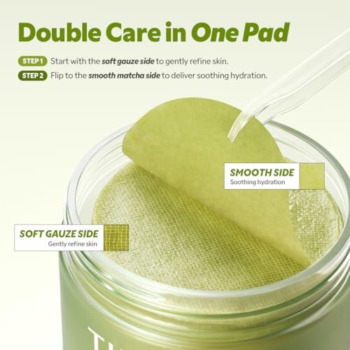 TIRTIR Matcha PDRN Toner Pad - Double-Sided Exfoliating & Hydrating Pads with Vegan PDRN, 2% Niacinamide, 70 Pads - görsel 10