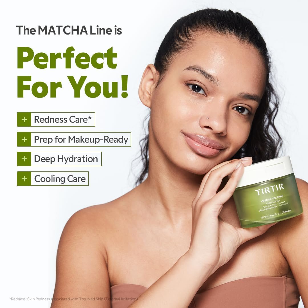 TIRTIR Matcha PDRN Toner Pad - Double-Sided Exfoliating & Hydrating Pads with Vegan PDRN, 2% Niacinamide, 70 Pads - görsel 15
