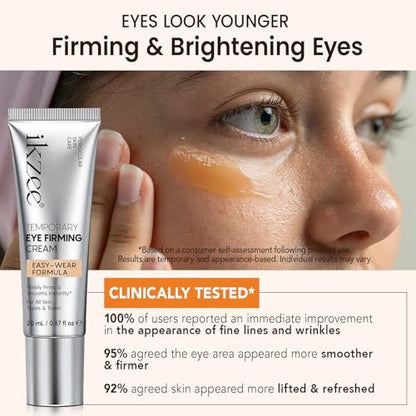 ISUNRISE Instant Eye Tightener Cream with Brush – Temporary Eye Bags & Puffiness Reducer, Wrinkles & Fine Lines, Lightweight Gentle Skin Care for All Skin Types