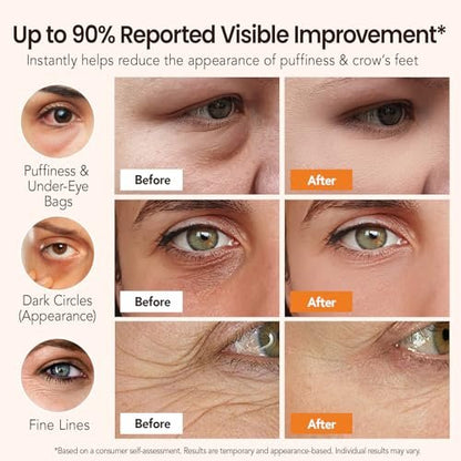 ISUNRISE Instant Eye Tightener Cream with Brush – Temporary Eye Bags & Puffiness Reducer, Wrinkles & Fine Lines, Lightweight Gentle Skin Care for All Skin Types