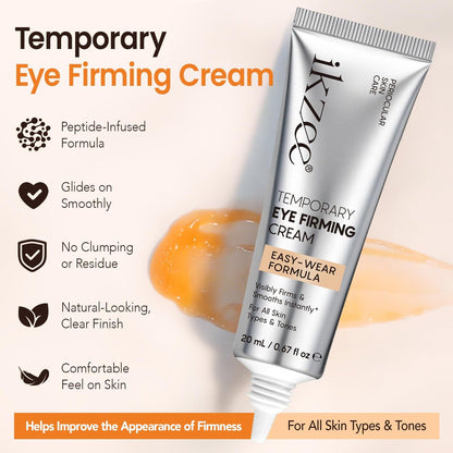 ISUNRISE Instant Eye Tightener Cream with Brush – Temporary Eye Bags & Puffiness Reducer, Wrinkles & Fine Lines, Lightweight Gentle Skin Care for All Skin Types