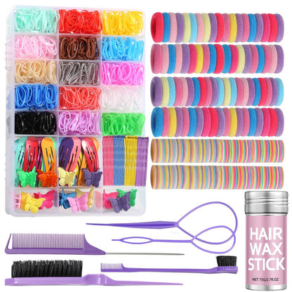 Yogode Hair Accessories for Girls - Colorful Elastic Hair Ties & Clips Set Avelisse