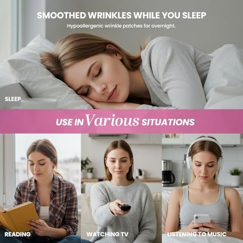 Adellina Anti Wrinkle Patches Overnight - Smile Line Patches for Forehead, Under Eyes - 144 Count Avelisse
