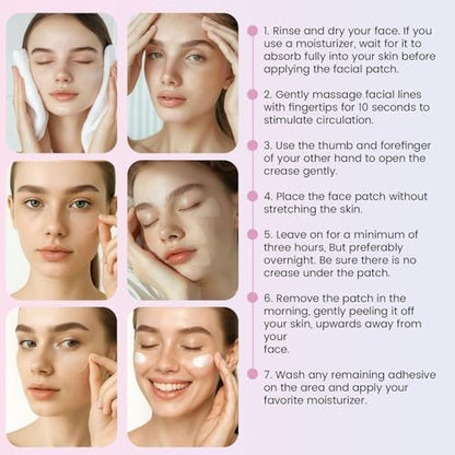 Adellina Anti Wrinkle Patches Overnight - Smile Line Patches for Forehead, Under Eyes - 144 Count Avelisse