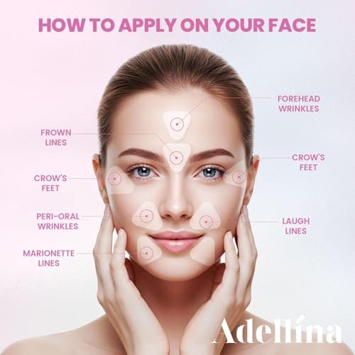 Adellina Anti Wrinkle Patches Overnight - Smile Line Patches for Forehead, Under Eyes - 144 Count Avelisse