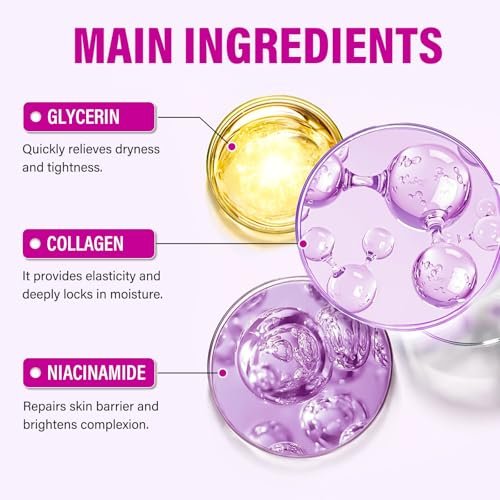 Skynflow Overnight Hydrating Sleep Mask 95ml with Silicone Brush - 3-in-1 Wash Off Gel Mask with Hyaluronic Acid, Hydrolyzed Collagen & Niacinamide - Deep Moisturizing for All Skin Types Avelisse