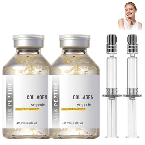 Peptide Lifting Ampoule 2-Pack – Collagen Peptide Serum for Face Tightening, Smoothing, Anti-Aging & Hydration (100ml Each) Avelisse