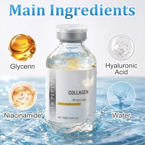 Peptide Lifting Ampoule 2-Pack – Collagen Peptide Serum for Face Tightening, Smoothing, Anti-Aging & Hydration (100ml Each) Avelisse
