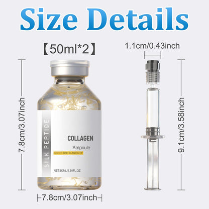 Peptide Lifting Ampoule 2-Pack – Collagen Peptide Serum for Face Tightening, Smoothing, Anti-Aging & Hydration (100ml Each) Avelisse