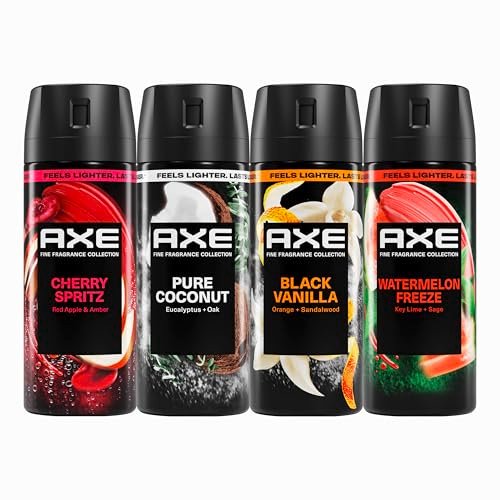 AXE Body Spray Touch of Sweetness - 4 Count, 2.9 oz Each - Long-Lasting 72-Hour Freshness, Aluminum Free Avelisse