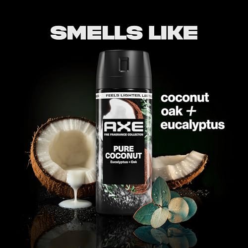 AXE Body Spray Touch of Sweetness - 4 Count, 2.9 oz Each - Long-Lasting 72-Hour Freshness, Aluminum Free Avelisse