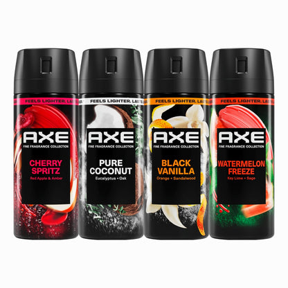 AXE Body Spray Touch of Sweetness - 4 Count, 2.9 oz Each - Long-Lasting 72-Hour Freshness, Aluminum Free Avelisse