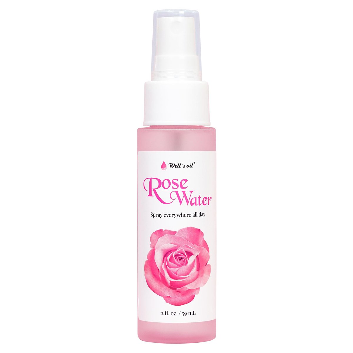 Well's Oil Rosewater Face & Hair Mist Spray (2 fl oz / 59 mL) – Alcohol-Free Floral Hydrosol for Refreshing Skincare & Hair Care - görsel 15