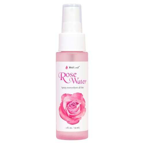 Well's Oil Rosewater Face & Hair Mist Spray (2 fl oz / 59 mL) – Alcohol-Free Floral Hydrosol for Refreshing Skincare & Hair Care - görsel 16