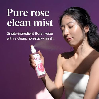 Well's Oil Rosewater Face & Hair Mist Spray (2 fl oz / 59 mL) – Alcohol-Free Floral Hydrosol for Refreshing Skincare & Hair Care