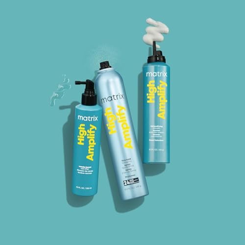 Matrix High Amplify Foam Volumizer Full Bodifying Mousse - Lightweight Lasting Volume, Thickening & Conditioning Shine, For Fine and Limp Hair, Salon Hair Styling, 11.3 Fl Oz Avelisse