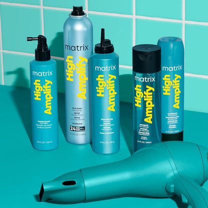 Matrix High Amplify Foam Volumizer Full Bodifying Mousse - Lightweight Lasting Volume, Thickening & Conditioning Shine, For Fine and Limp Hair, Salon Hair Styling, 11.3 Fl Oz Avelisse