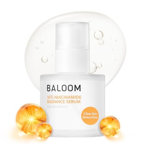 BALOOM 10% Niacinamide Dark Spot Remover For Face – Korean Skin Care for Uneven Tone, Discoloration & Pore Minimizing – Brightening Glutathione Face Serum for Hydration & Glass Skin – 1.69 fl oz Avelisse