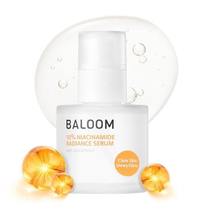 BALOOM 10% Niacinamide Dark Spot Remover For Face – Korean Skin Care for Uneven Tone, Discoloration & Pore Minimizing – Brightening Glutathione Face Serum for Hydration & Glass Skin – 1.69 fl oz Avelisse
