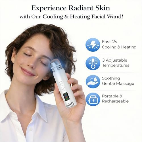 2-in-1 Cold & Warm Depuffing Wand for Face & Eyes – Adjustable Temperature Facial Massager for Puffiness, Dark Circles & Radiant Skin Avelisse