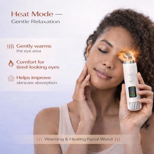 2-in-1 Cold & Warm Depuffing Wand for Face & Eyes – Adjustable Temperature Facial Massager for Puffiness, Dark Circles & Radiant Skin Avelisse