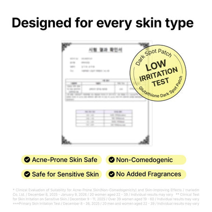 MANYO Glutathione 7 Dark Spot Serum Patch - Gel Dark Spot Patches for Face, Uneven Skin Tone & Radiance Booster, Korean Skincare, 30 Count