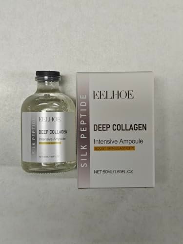 Deep Collagen Silk Peptide Lifting Ampoule Serum – Firming, Wrinkle-Smoothing, Hydrating Korean Facial Essence (1.69 fl oz) Avelisse