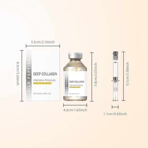 Deep Collagen Silk Peptide Lifting Ampoule Serum – Firming, Wrinkle-Smoothing, Hydrating Korean Facial Essence (1.69 fl oz) Avelisse
