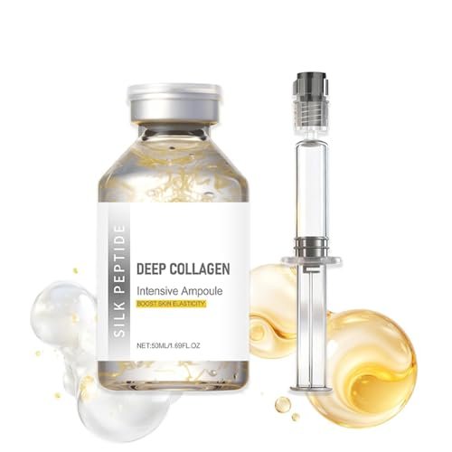Deep Collagen Silk Peptide Lifting Ampoule Serum – Firming, Wrinkle-Smoothing, Hydrating Korean Facial Essence (1.69 fl oz) Avelisse
