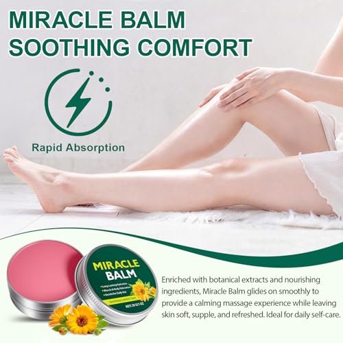 2 Box Miracle Balm - Natural Ingredients for Relaxed, Comfortable Legs, Arms & Back (1 oz Each) Avelisse