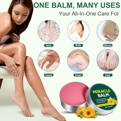 2 Box Miracle Balm - Natural Ingredients for Relaxed, Comfortable Legs, Arms & Back (1 oz Each) Avelisse