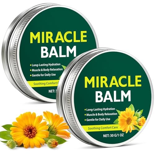 2 Box Miracle Balm - Natural Ingredients for Relaxed, Comfortable Legs, Arms & Back (1 oz Each) Avelisse
