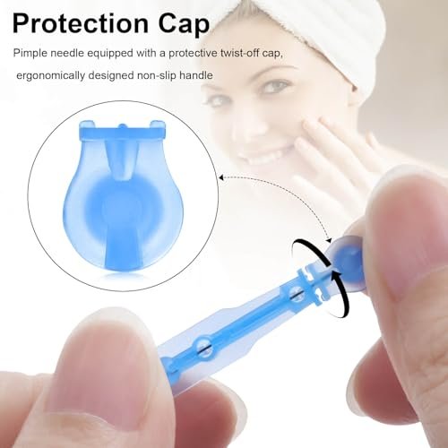 100Pcs Disposable Sterile Pimple Popper Needles – Ultra-Fine Acne Extractor Tools for Blackhead, Whitehead & Blemish Removal | Professional Facial Skin Care Kit - görsel 6
