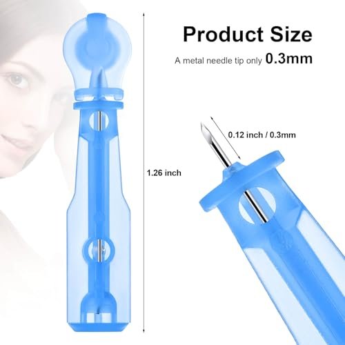 100Pcs Disposable Sterile Pimple Popper Needles – Ultra-Fine Acne Extractor Tools for Blackhead, Whitehead & Blemish Removal | Professional Facial Skin Care Kit - görsel 4