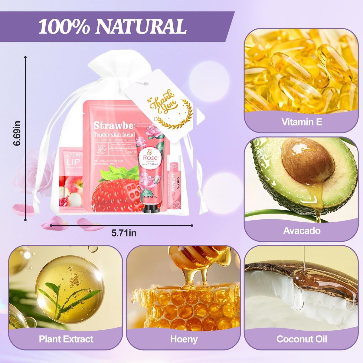 36 Pcs Bulk Gifts For Women - Spa Party Supplies with Facial Mask, Lip Balm, Hand Cream & Lip Mask - Mother's Day, Teacher Appreciation, Thank You Gifts & Party Favors - görsel 17