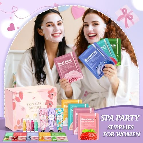36 Pcs Bulk Gifts For Women - Spa Party Supplies with Facial Mask, Lip Balm, Hand Cream & Lip Mask - Mother's Day, Teacher Appreciation, Thank You Gifts & Party Favors - görsel 6