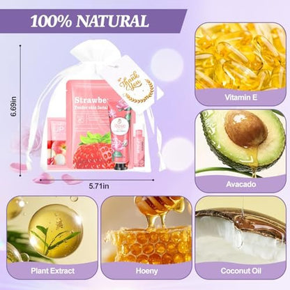36 Pcs Bulk Gifts For Women - Spa Party Supplies with Facial Mask, Lip Balm, Hand Cream & Lip Mask - Mother's Day, Teacher Appreciation, Thank You Gifts & Party Favors