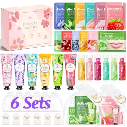 36 Pcs Bulk Gifts For Women - Spa Party Supplies with Facial Mask, Lip Balm, Hand Cream & Lip Mask - Mother's Day, Teacher Appreciation, Thank You Gifts & Party Favors - görsel 2