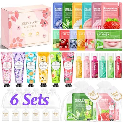 36 Pcs Bulk Gifts For Women - Spa Party Supplies with Facial Mask, Lip Balm, Hand Cream & Lip Mask - Mother's Day, Teacher Appreciation, Thank You Gifts & Party Favors