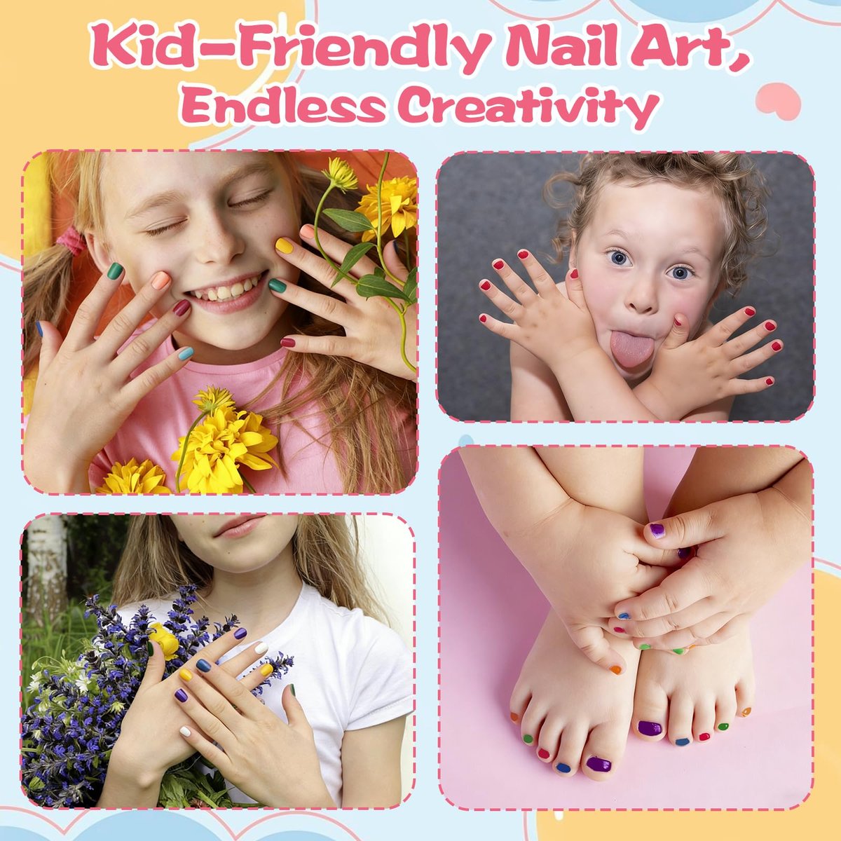 Dmsky Kids Nail Polish Set - 18 Colors Peelable Water-Based Quick Dry Non-Toxic Nail Polish Kit for Girls Ages 3+ DIY Nail Art, Great Gift for Birthday, Makeovers and School Rewards - görsel 15