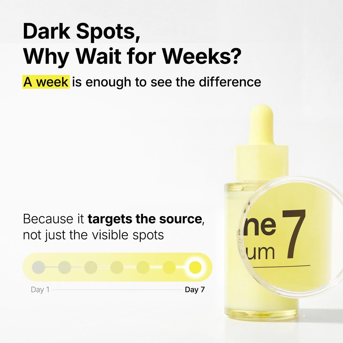 MANYO Glutathione 7 Dark Spot Serum - Niacinamide Serum for Uneven Skin Tone, Dark Spot Remover & Radiance Booster, Korean Skincare, 1.01 fl.oz (30ml) - görsel 5