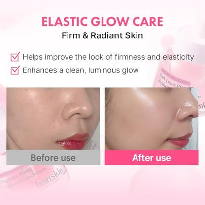 Hanskin PDRN Pink Peptide Hyaluron Glow Serum - 200,000ppm Pink Lotus Vegan PDRN | Intensive Hydrating Glow Ball Essence for Glass Skin, Plumping & Firming | Korean Skincare 1.01 fl. oz. Avelisse